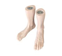 predolo PVC Mannequin Foot Men Shoe Socks Jewelry Display Stand Support Feet Model Men Foot Display for Retail Shop Shoes, brown
