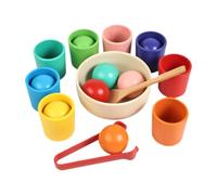 predolo Rainbow Sorting Balls Sturdy Multicolor Color Classification for Children Boys Girls Kids