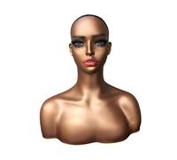 predolo Realistic Female Mannequin Head with Shoulders Manikin Wig Display Stand for Beauty Salon, B