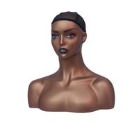 predolo Realistic Mannequin Head PVC Wig Head for Necklace Wigs Beauty Accessories