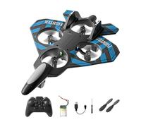 predolo Remote Control Airplane Glider Boy Gift Fighter ° Flip Easy to Control Outdoor Portable Flying Toy, Blue with 1 Battery