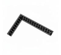 predolo Right Angle Ruler Thickened Carpentry Square easy reading Scale Hand Tool for Woodworkers, Carpenters, Black, 150x100mm, 1.2mm Thickness