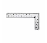 predolo Right Angle Ruler Thickened Carpentry Square easy reading Scale Hand Tool for Woodworkers, Carpenters, Silver, Silver, 100x50mm, 1.2mm Thickness