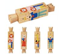 predolo Rotating Block Puzzle Grip Training Twist and Match Puzzle Toy Hand-Eye Coordination Rotate and Twist Blocks for Infants, Preschoolers, Style 2