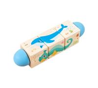 predolo Rotating Puzzle Toy 3D Wooden Rotating Puzzle Educational Blocks Building Blocks Cognitive Skill Grasping Blocks Material Wood Suitable for Devel, Ocean