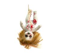 predolo Scary Props Creepy Halloween Doll Hanging Fright with Rope Terror Decoration Toy Haunted Doll Spooky Dolls for Halloween Home, girl small
