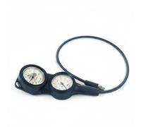 predolo Scuba Pressure Compass Console Easy to Read Gauge Dive Console Compact Dive Pressure Gauge for Underwater, Dual Gauge Console