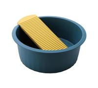 predolo Sink with Washboard for Washing Clothes By Hand, Bathtub with Built-in Washboard for Outdoor, Blue