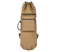 predolo Skateboard Backpack Wear-Resistant Double Kick Skateboard Bag Lightweight Longboard Carrying Bag for Travel, Khaki, 90CM Land Surf Board
