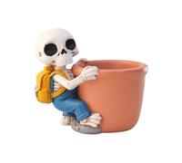 predolo Skeleton Planter Pot Tabletop Decoration Planter Pot Easy to Clean Decor for Desk, Shelf