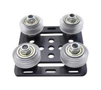 predolo Slots Gantry Plate,3D Printer Parts,Assembled 2020 for Aluminum Extrusion, Aluminum Profile,Gantry Rod Plate with Wheel, white wheels