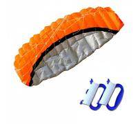 predolo Soft Parafoil Acrobatic Wind-Catching Double Line Parafoil Kite Portable Outdoor Toy for Park, Orange