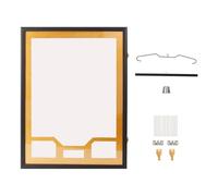 predolo Sports Uniform Display Frame Dustproof Sports Uniform Shadow Box Front Opening Home Decor for Game Room, Black Flip-top Frame With Gold Mat