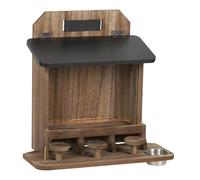 predolo Squirrel Feeder Outdoors with Top Roof Decoration Stable Thickness Chipmunk House Chipmunk Feeder for Trees Backyard Fence