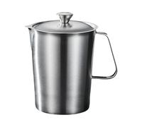 predolo Stainless Steel Measuring Jug, Milk Frothing Jug, with Lid And Markings, Large, for Mixing in The Kitchen, Multi, 2000ml