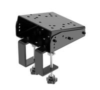 predolo Steering Wheel Bracket Desktop Mount Stand Holder Base with Rectangular Perforated Plate and Side Slots Secure Table Clamp Suitable for Home Office Setup Gaming Desk Simulator rigs