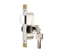 predolo Storefront Door Mortise Lock Hardened Steel Latch Storefront Door Lock Brushed Finish Security Hardware for Office, Zinc Alloy