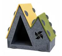 predolo Textile Pet House Sturdy Construction Triangle Hare Hutch Anti-Friction Textile Bunny Shelter