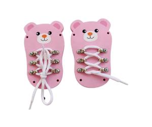 predolo Tie Lacing Toy Threading Teaching Toys Early Development Toy Practical Compact