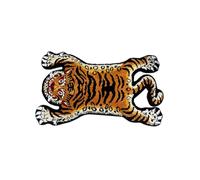 predolo Tiger Rug Tiger Carpet Washable Small Area Rug Animal Shaped Rug for Kid's Room Playmat Living Room Kitchen Floor Bathtub, Yellow