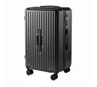 predolo Trolley Travel Case Reinforced Corners Luggage with Rotating Wheels Scratch-Resistant Suitcase with Rotating Wheels for Commuters, Students, Black, 28 Inch