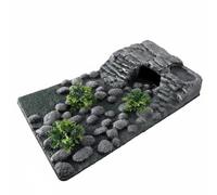 predolo Turtle Basking Perch Easy to Climb Turtle Climbing Ramp Resting Terrace Reptile Hiding Cave, New Integrated, One Size