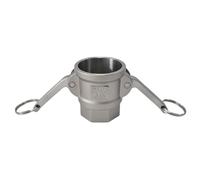 predolo Type D Female Coupler Stainless Steel Quick Connector Heavy Duty Mechanical Hose Coupler for Transfer, Automotive Industry, 1.2 Inch