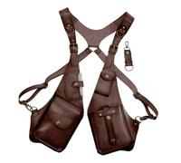 predolo Underarm Bag with Double Shoulder Design, Concealed Shoulder Holster and Underarm Pocket, Cell and Made of PU Leather for B, Brown