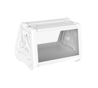 predolo Ventilated Reptile Terrarium with Hatching Box, Transport Container, Complete Habitat for Snakes And Tarantulas, white 27x19x19cm