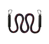 predolo Vibration Absorbing Dock Line Elastic Bungee Dock Line Stretchable Boat Mooring Rope for Personal Watercraft Owners, Marina, Black Blue Red
