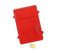 predolo Wall-Mounted Mailbox, Waterproof Mailbox with Key on The Back, Hollow Lock, Mailbox for Home Or Outside of School, Red