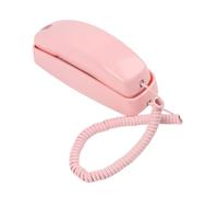 predolo Wall Phone Wall Telephone Redial with Light Indicator Classic Corded Telephone Landline for Kitchen Business Living Room Home, Pink