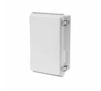 predolo Waterproof Junction Box Snap-Fastener Transparent Cover Junction Box IP67 Surface Mount Enclosure for Workshop, Gray, 260x160x130mm