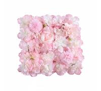 predolo Wedding Wall Panel Artificial Rose Backdrop Floral Wall Silk Petal Texture Reusable Design Suitable for Hotel Lobbies, Pink Hydrangea Flower Wall Panel, 40x60cm