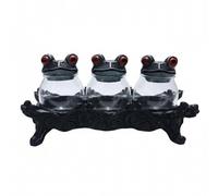 predolo Witchy Seasoning Jar Handcrafted Frog Seasoning container Set for Countertop