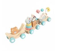 predolo Wooden Animal Train Educational Animal Train Toy Early Learning Child-Centered Activity Center for Home, Preschool