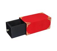 predolo Wooden Box with Drawer for Tricks, Accessories, Throw Container, Gift Tool, Close-up Magician's Box, Red 28x15x12.5cm