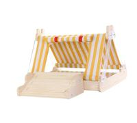 predolo Wooden Guinea Pig Hutch, Washable Hutch, with Ladder, Cooling Tent for Rabbits,