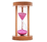 predolo Wooden Sand Timer Clock for Classroom and Games - 6/8/12/20/25 Minutes, Pink, 8 mins
