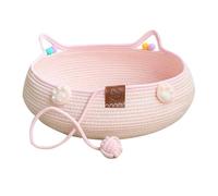 predolo Woven Cat Bed Basket Cat Scratcher Pet Supplies Grinding Claws Rest Adorable Lounge Washable Sleeping Bed Scratch Resistant, M