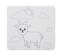 Predrawn Canvas Animal Outline Paint Cute Cartoon Recessed Bracket Paper Pre Painted Board for Kids DIY Doodle Art Craft Activity Home School Decor (Little Lamb)