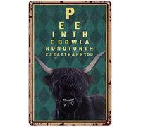 Preeklen Cow Signs For Outside Cow Posters For Kids Cow Signs Home Decor Cow Decorations For Birthday Party Pee In The Bowl Highland Cattle Poster Cow Decor For Bathroom,Metal Sign 8x12 Inch