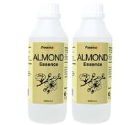 Preema Almond Extract 500ml x 2, Food Flavouring Essence for Pastry Drinks Ice Cream with Welari Thank You Card | (2pack)