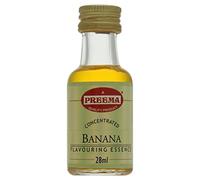 Preema Banana Flavouring Essence 28ml (Pack of 12) - Concentrated Banana Liquid Flavour for Baking, Cakes, Desserts & Milkshakes | Sweet & Fruity Banana Flavour