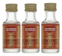 Preema Coconut Flavouring Essence 28ml (Pack of 3) - Concentrated Coconut Liquid Flavour for Baking, Desserts, Cakes & Drinks | Versatile for Baking & Beverages