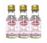 Preema Rose 28ml Essence x 3, Concentrated Food Flavouring Extract Liquid for Baking Cooking Drink Mix with Welari Thank You Card | (3pack)