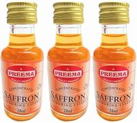Preema Saffron Flavouring Essence 28ml (Pack of 3)- Concentrated Saffron Flavour Liquid for Baking, Desserts, Sweets & Drinks | Strong Food Flavouring | Ideal for Sweet & Cultural Dishe