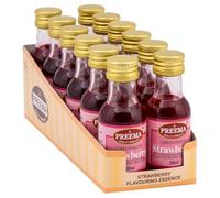 Preema Strawberry Flavouring Essence 28ml - Highly Concentrated Liquid Strawberry Essence for Baking (Pack of 12)