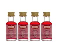 Preema Strawberry Flavouring Essence 4X28ml - Halal, Non-Alcoholic, Suitable for Vegetarians - Ideal for Icing Sugar, Baking, Cakes, Boiled Sweets, Biscuits, Creams, Fondants, and Fudge