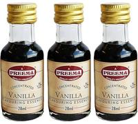 Preema Vanilla Essence 28ml (Pack of 3) - Multipack Vanilla Flavouring Liquid for Baking, Desserts, Icing & Drinks | Classic Vanilla Taste in Every Drop | Suitable for a Wide Range of Recipes